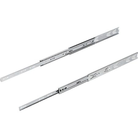 Telescopic Rail L=300 12,7X50, Over Extension S=338, Fp=60, Steel Galvanized And Passivated, Side